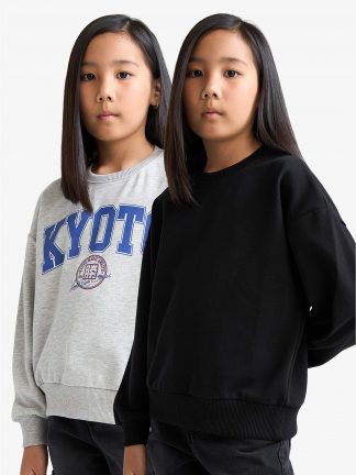 سویشرت دخترانه مشکی دفکتو