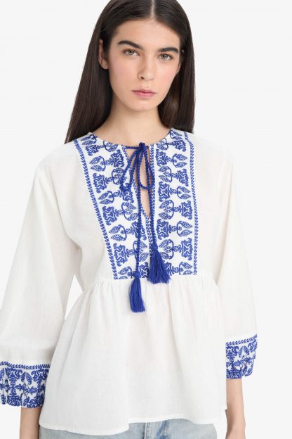 بلوز زنانه آبی دفکتو