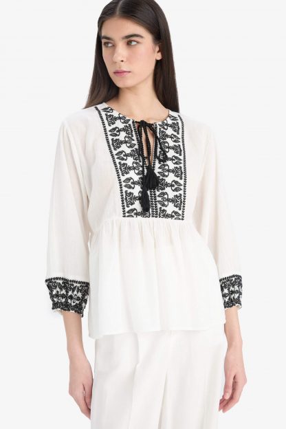 بلوز زنانه مشکی دفکتو