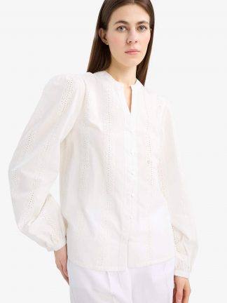 شومیز زنانه سفید دفکتو