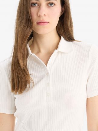 پولوشرت زنانه بژ دفکتو