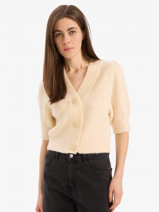 ژاکت زنانه زرد روشن دفکتو