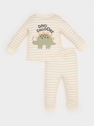 ست لباس نوزادی پسرانه بژ دفکتو