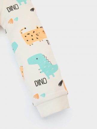 لباس راحتی نوزاد پسر بژ دفکتو