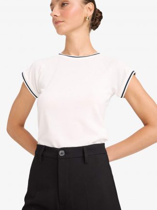 تیشرت زنانه بژ دفکتو