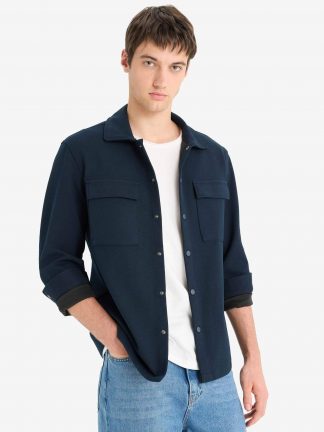 پیراهن مردانه سرمه ای دفکتو