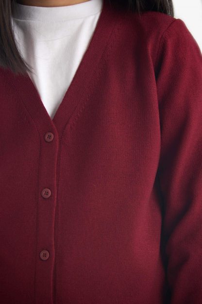 ژاکت دخترانه زرشکی دفکتو
