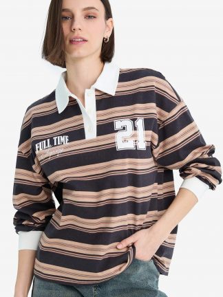 سویشرت زنانه خاکستری تیره دفکتو