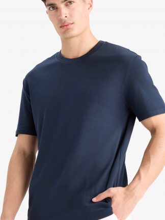 تی شرت مردانه سرمه ای دفکتو