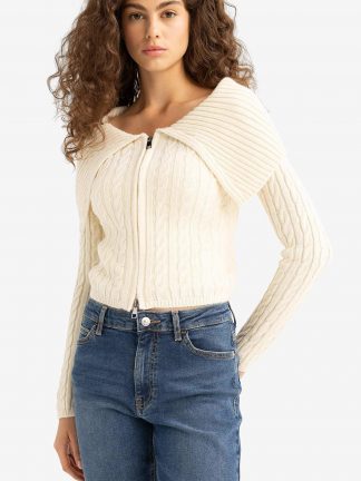 ژاکت زنانه بژ دفکتو