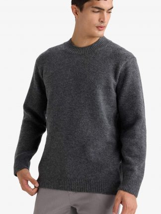 پلیور مردانه خاکستری تیره دفکتو