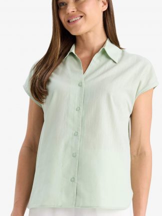 شومیز زنانه نعنایی دفکتو