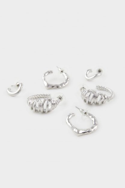 گوشواره زنانه نقره ای دفکتو