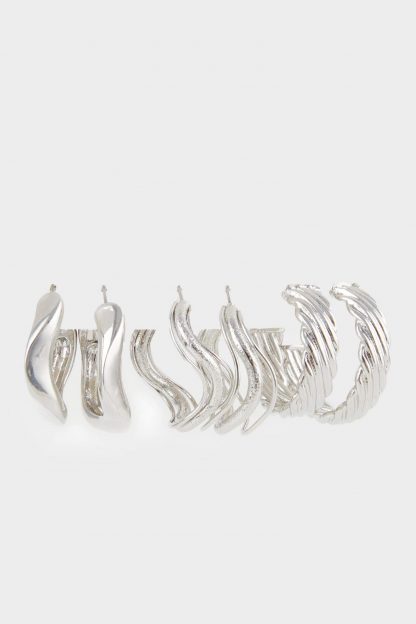 گوشواره زنانه نقره ای دفکتو