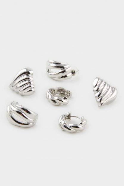 گوشواره زنانه نقره ای دفکتو
