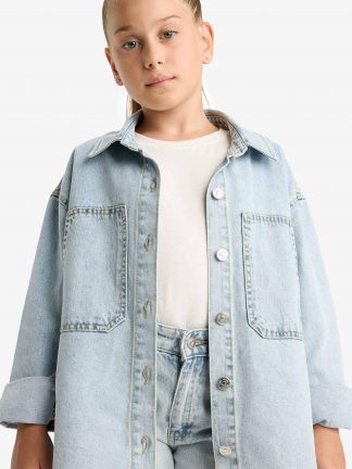 کت دخترانه آبی روشن دفکتو