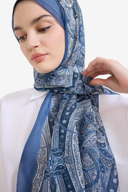 روسری و شال زنانه آبی دفکتو