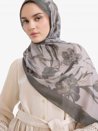 روسری و شال زنانه خاکی دفکتو