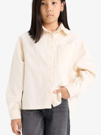 شومیز دخترانه بژ دفکتو