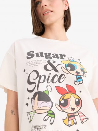 تیشرت زنانه سفید دفکتو