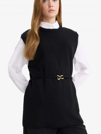 جلیقه زنانه مشکی دفکتو