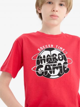 تی شرت پسرانه قرمز دفکتو