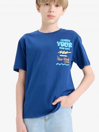 تی شرت پسرانه نیلی دفکتو