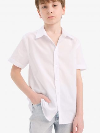 پیراهن پسرانه سفید دفکتو