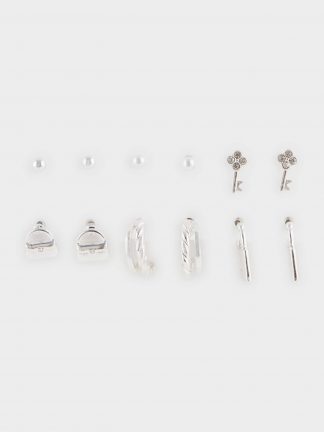 گوشواره زنانه نقره ای دفکتو