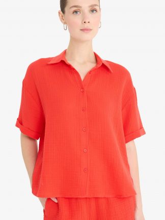 شومیز زنانه قرمز دفکتو