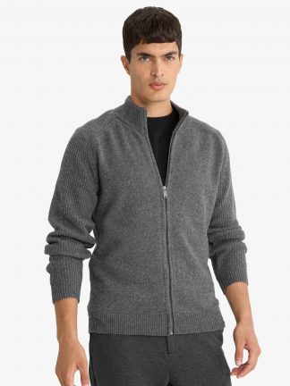 ژاکت مردانه خاکستری تیره دفکتو