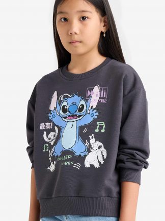 سویشرت دخترانه خاکستری تیره دفکتو