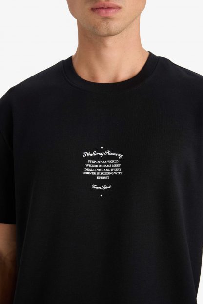 تی شرت مردانه مشکی دفکتو
