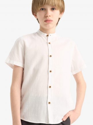 پیراهن پسرانه سفید دفکتو