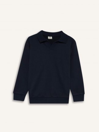 سویشرت پسرانه سرمه ای دفکتو