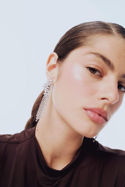 گوشواره زنانه نقره ای دفکتو