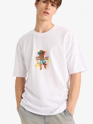 تی شرت مردانه سفید دفکتو