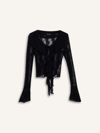 بلوز زنانه مشکی دفکتو