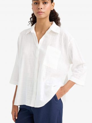 شومیز زنانه بژ دفکتو