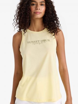 تاپ زنانه زرد روشن دفکتو