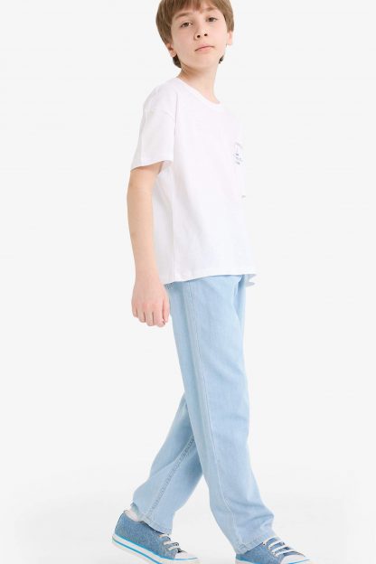 شلوار جین پسرانه آبی روشن دفکتو