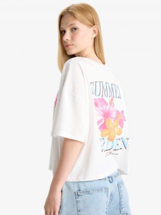 تیشرت زنانه بژ دفکتو