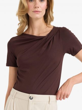 بلوز زنانه قهوه ای دفکتو