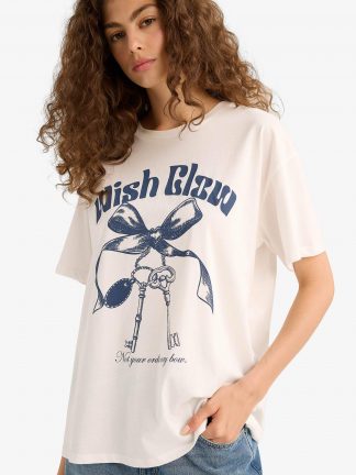 تیشرت زنانه سفید دفکتو