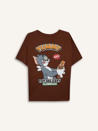 تیشرت زنانه قهوه ای دفکتو