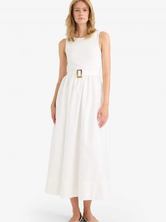 پیراهن زنانه سفید دفکتو