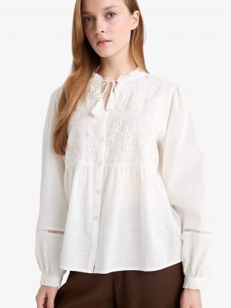 شومیز زنانه بژ دفکتو