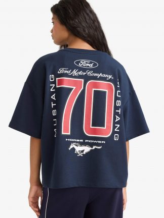 تیشرت زنانه سرمه ای دفکتو