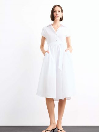 پیراهن زنانه سفید دفکتو