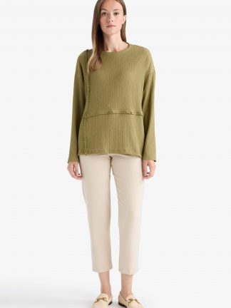 تیشرت زنانه خاکی دفکتو